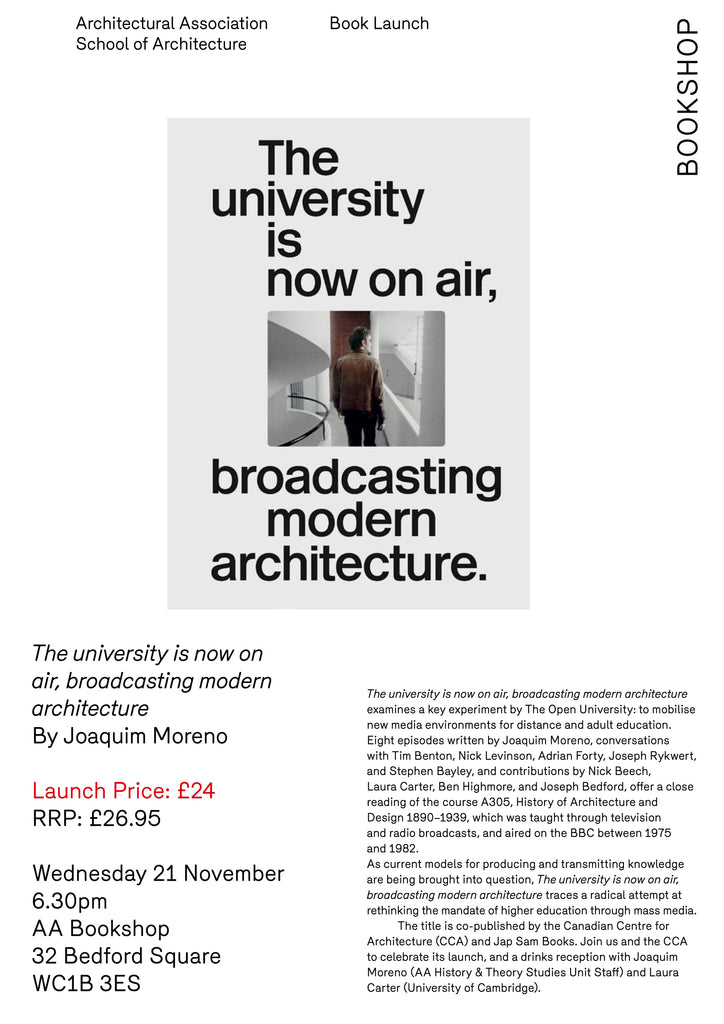 21.11.2018 Book launch The university is now on air, AA Bookshop, London