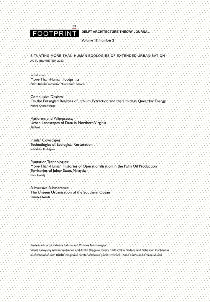Footprint 33 Situating More-Than-Human Ecologies of Extended Urbanisation